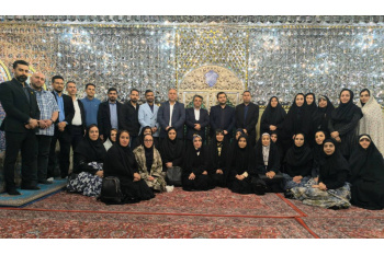 حضور جهادگران علوم پزشکی شهید بهشتی به مناسبت فرارسیدن میلاد امام رضا(ع) در آستان مقدس صالح بن موسی الکاظم(ع)